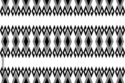 black and white seamless pattern with flowers