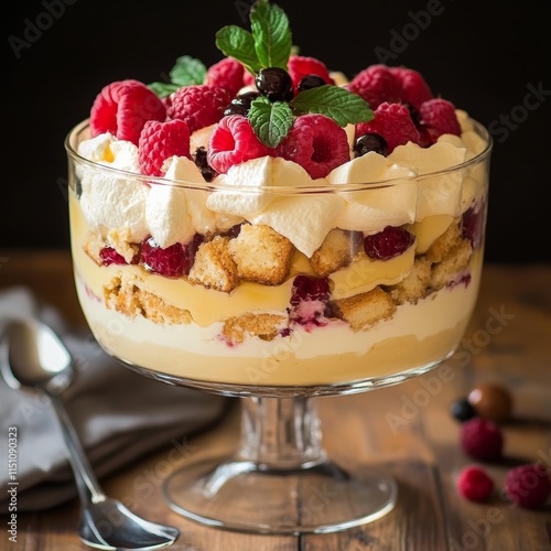 Traditional trifle photo