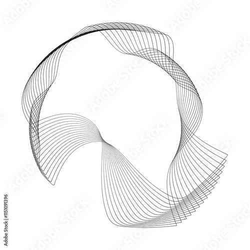 Abstract black Gradient Outline shape, frame border background element