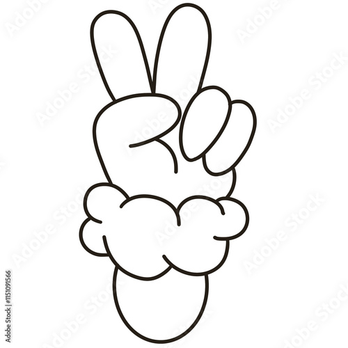 Cartoon style line drawing showing feelings holding 2 fingers as a symbol of encouragement colorful hand drawn seamless gift wrapping paper abstract fashion boy girl
