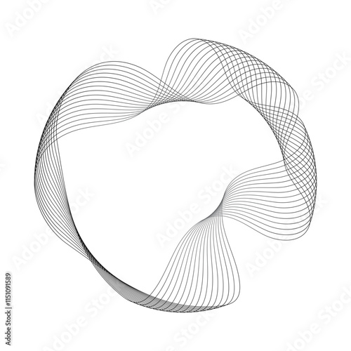 Abstract black Gradient Outline shape, frame border background element