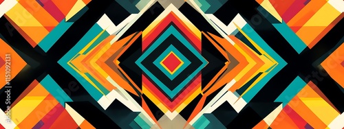 Wallpaper Mural Abstract geometric shapes pattern. Torontodigital.ca