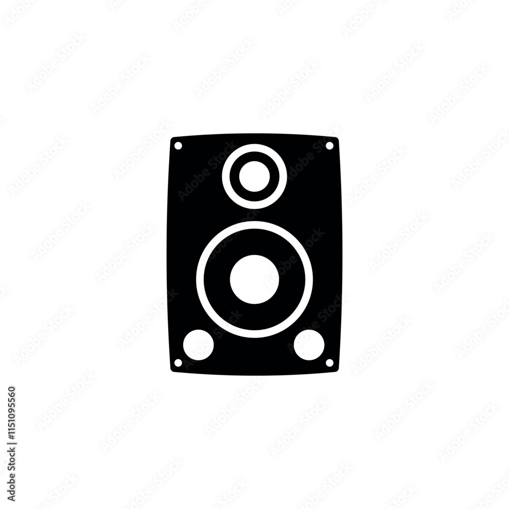 speaker box icon vector design template elegant style speaker box icon vector design template elegant style