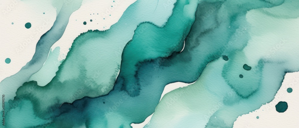 Blue and white watercolor pattern with water ripple texture in a turquoise summer design Blue and white watercolor pattern with water ripple texture in a turquoise summer design