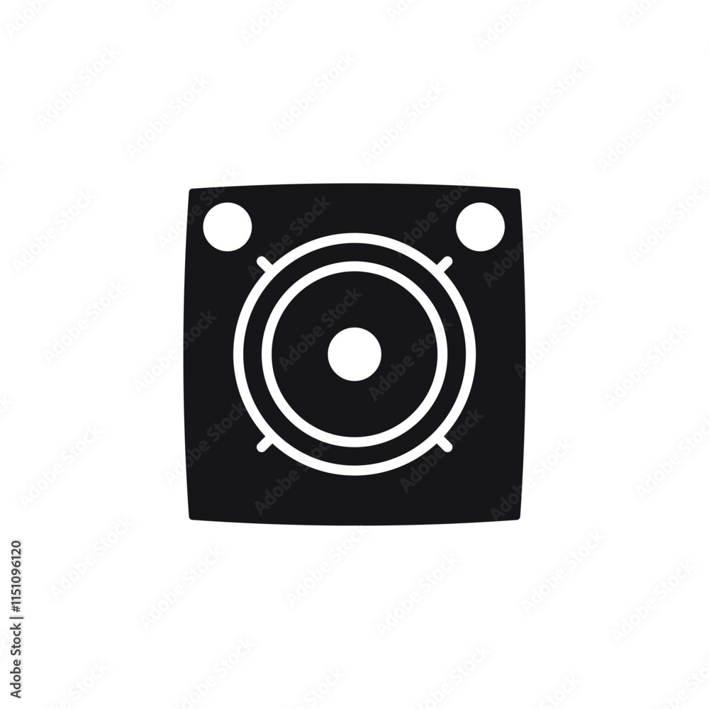 speaker box icon vector design template elegant style speaker box icon vector design template elegant style