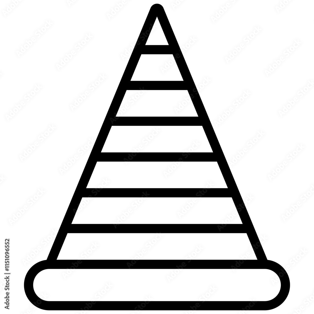 Road Cone Icon, Black And White Outline Icon Symbol Road Cone Icon, Black And White Outline Icon Symbol