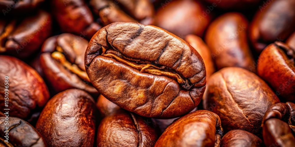 Coffee Beans Close-up: Heart of the Bean, Roasted, Macro, Detail Coffee Beans Close-up: Heart of the Bean, Roasted, Macro, Detail