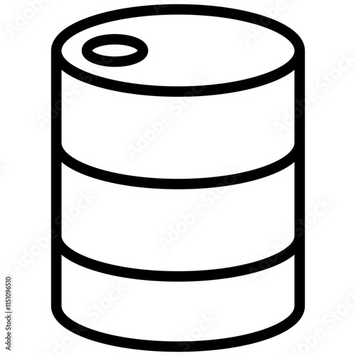 Oil Tank Icon, Black And White Outline Icon Symbol