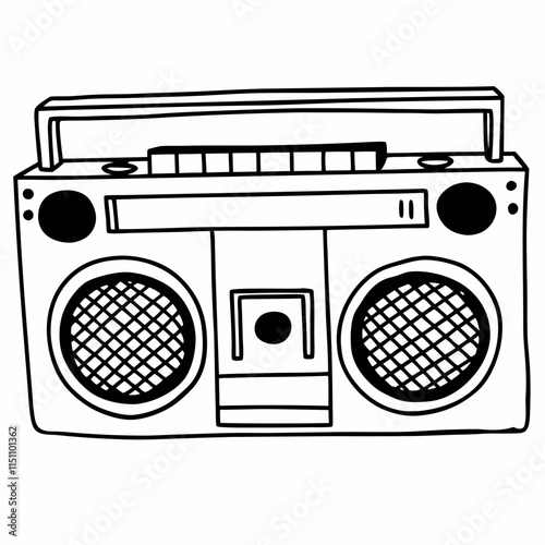 retro radio cassette player