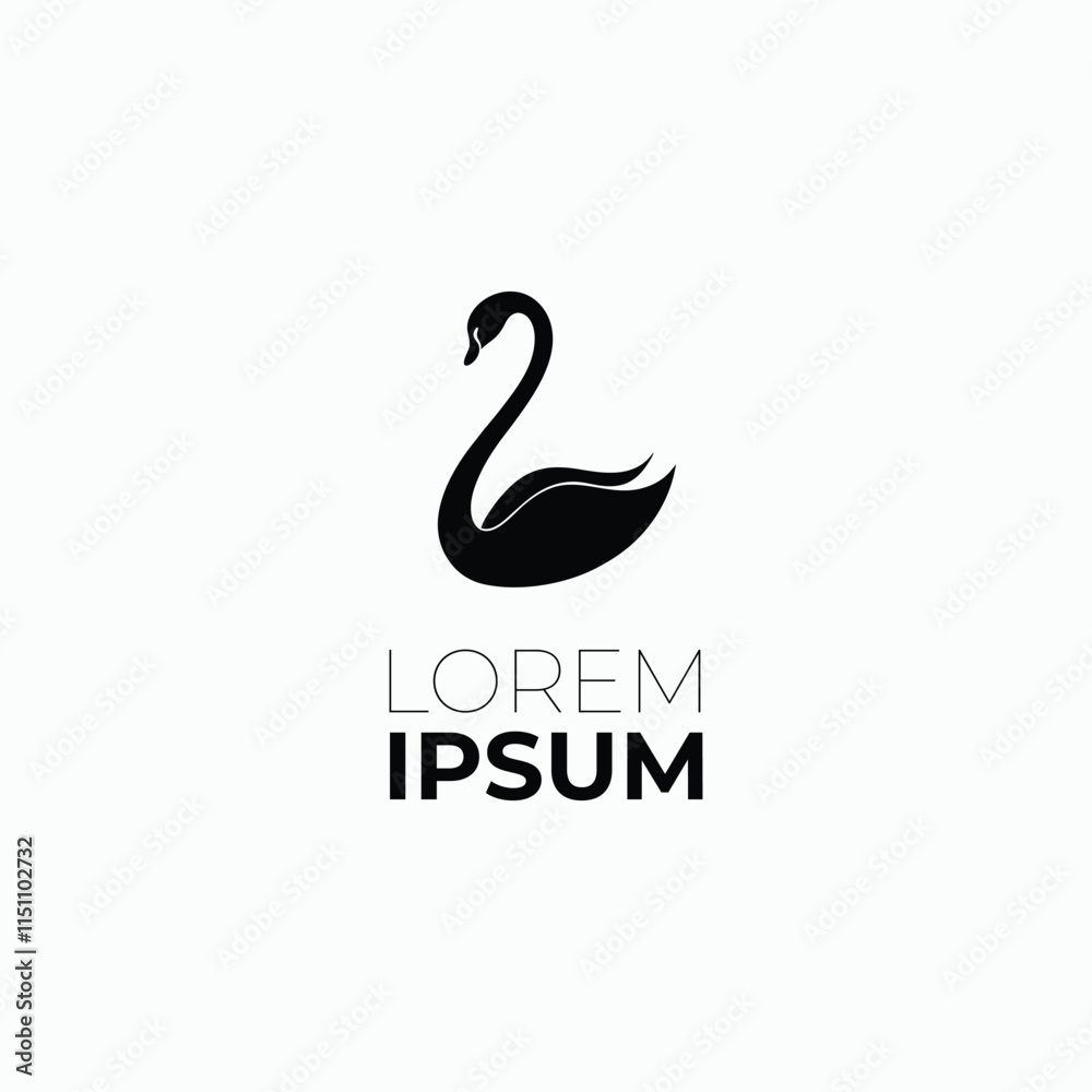 Fototapeta premium swan logo