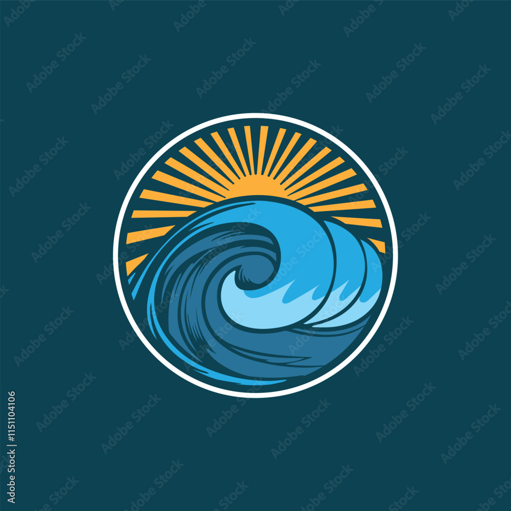 wave logo vector image wave logo vector image