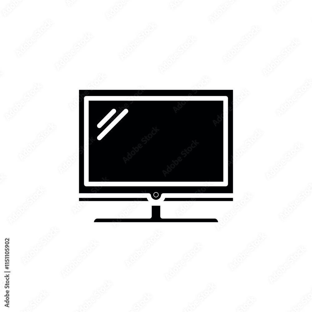 tv icon vector design template elegant style tv icon vector design template elegant style