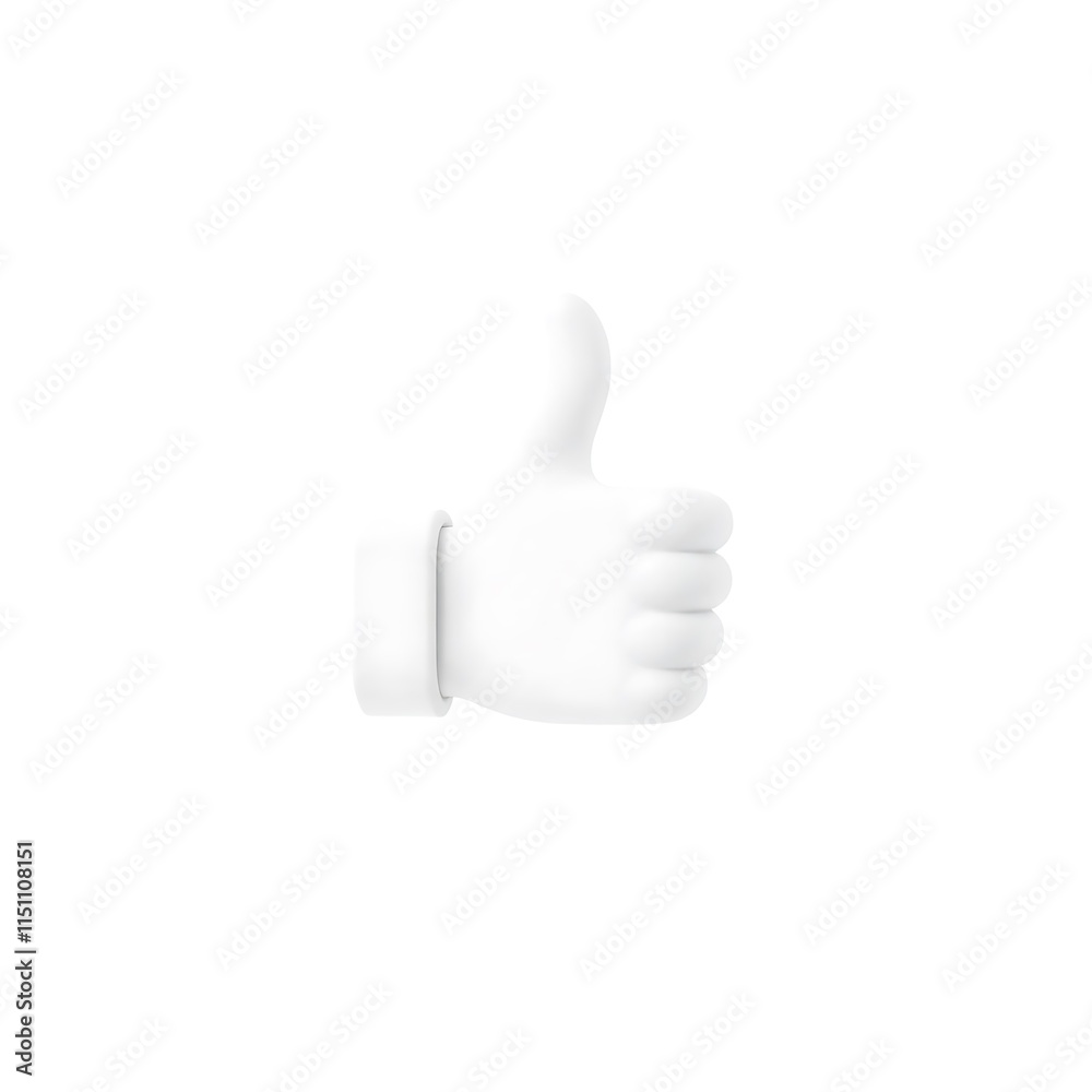 3D thumbs up emoticon in isolated background, generative ai 3D thumbs up emoticon in isolated background, generative ai