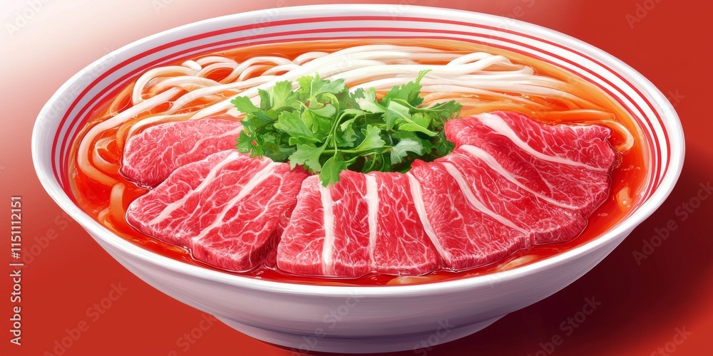 Delicious Beef Pho Noodle Soup Asian Cuisine Food Photography Delicious Beef Pho Noodle Soup Asian Cuisine Food Photography