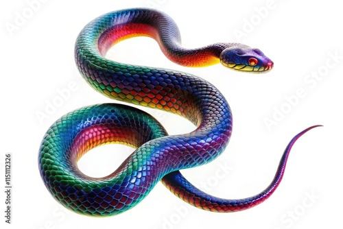 Wallpaper Mural Silhouette Snake Isolated White Background AI Photo Torontodigital.ca