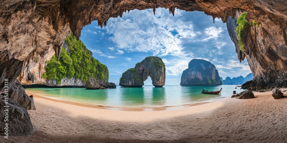 Fototapeta premium Cave_exploration__Adventure