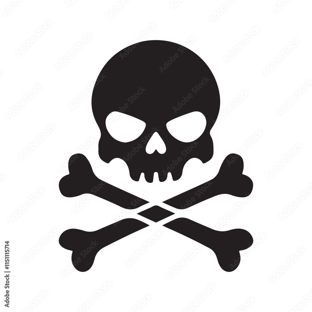 Skull icon silhouette vector art design Skull icon silhouette vector art design