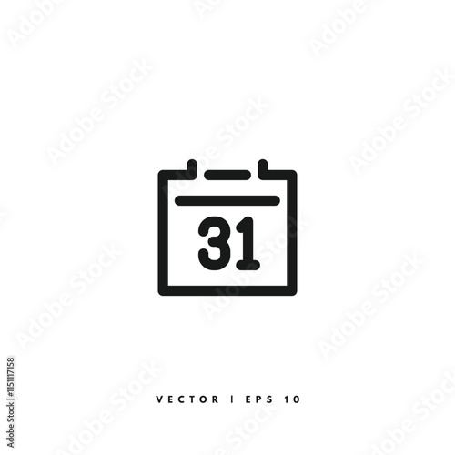 Calendar Icon. Editable Stroke