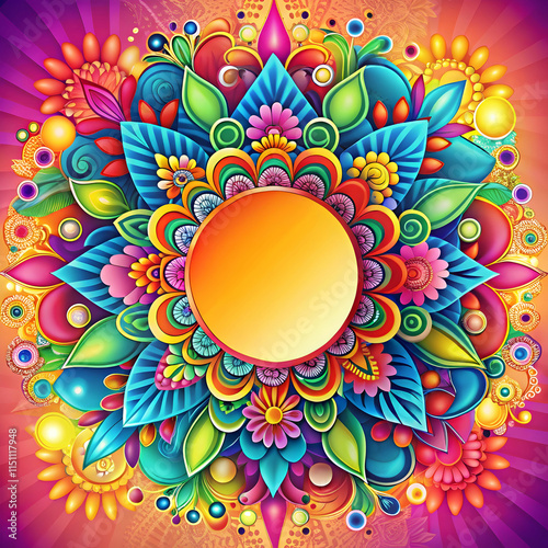 a colorful vibrate bright color template