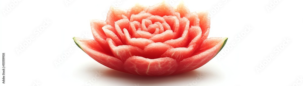Beautiful pink watermelon flower, white isolated background. Beautiful pink watermelon flower, white isolated background.