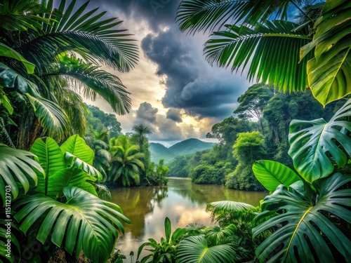 Surreal Rainforest Marshscape - Cloudy Day photo