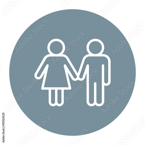 Young People icon vector image. Can be used for Youth Day.