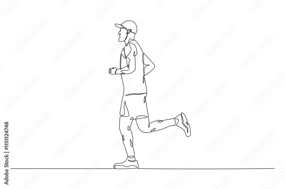 Man running continuous one line drawing. Jogging abstract single line art illustration. Editable vector. Man running continuous one line drawing. Jogging abstract single line art illustration. Editable vector.