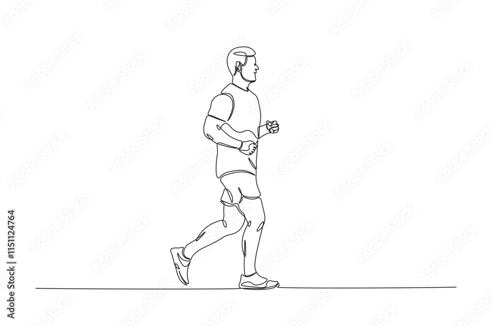 Man running continuous one line drawing. Jogging abstract single line art illustration. Editable vector. Man running continuous one line drawing. Jogging abstract single line art illustration. Editable vector.