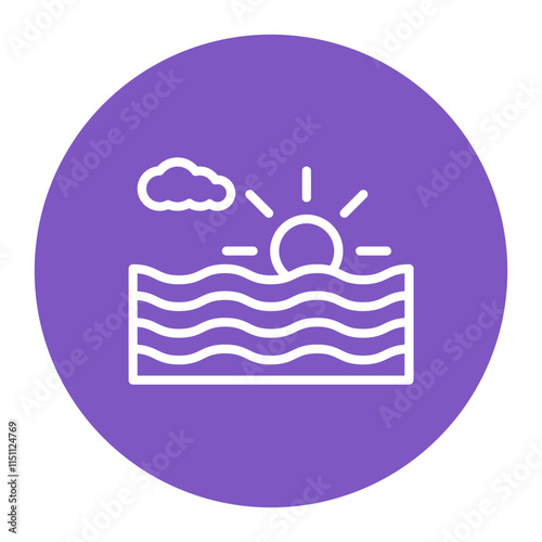 Oceans icon vector image. Can be used for Natural Resources.