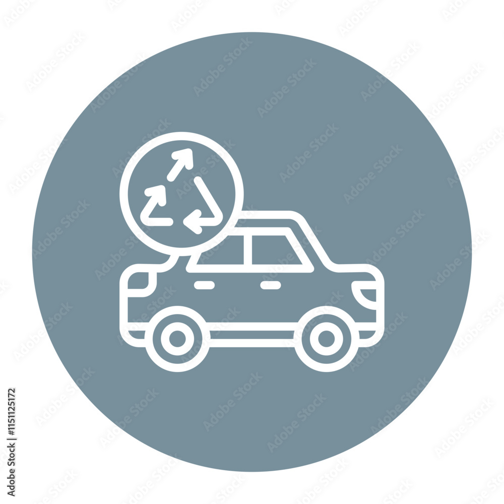 Upcycled Car icon vector image. Can be used for Upcycling. Upcycled Car icon vector image. Can be used for Upcycling.