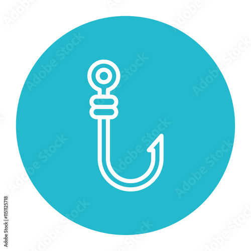 Meat Hook icon vector image. Can be used for Butcher.