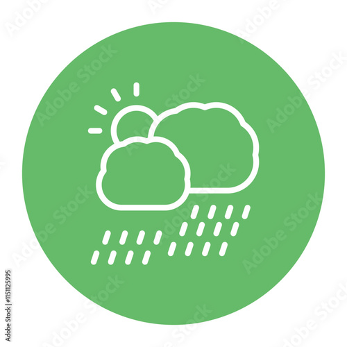 Monsoon Climate icon vector image. Can be used for Monsoon.