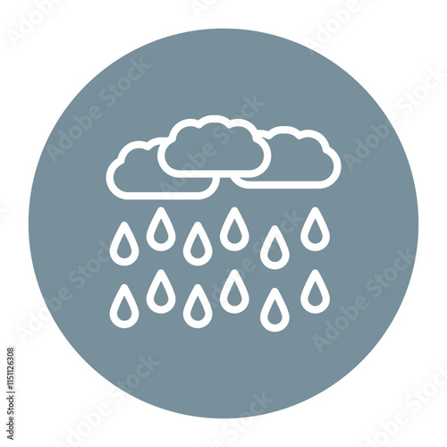 Rain icon vector image. Can be used for Monsoon.