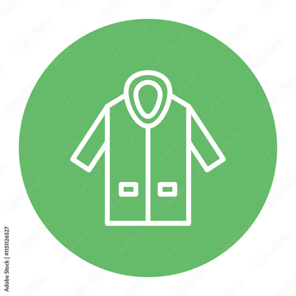 Raincoat icon vector image. Can be used for Monsoon. Raincoat icon vector image. Can be used for Monsoon.
