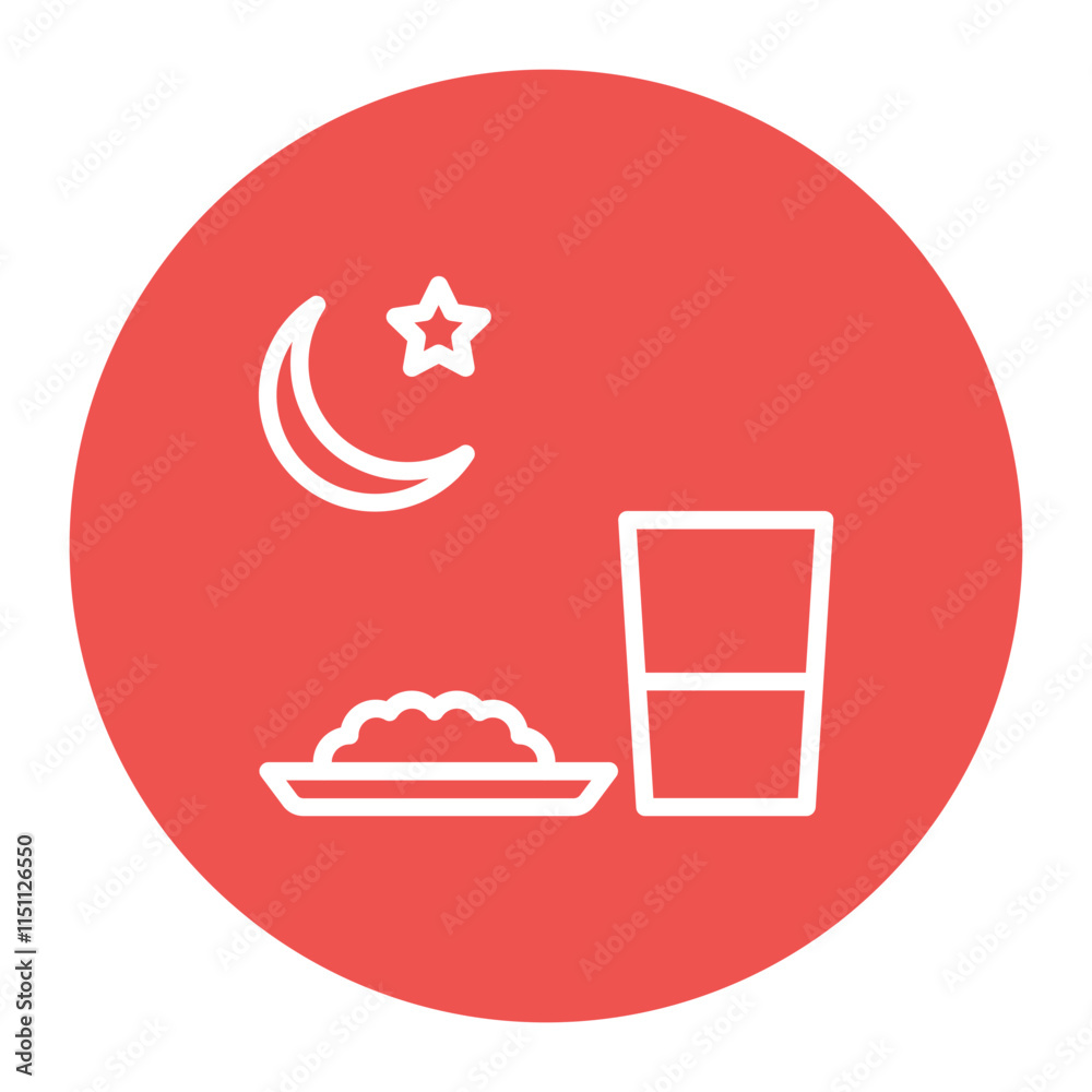 Bedtime Snack icon vector image. Can be used for Time to Sleep. Bedtime Snack icon vector image. Can be used for Time to Sleep.