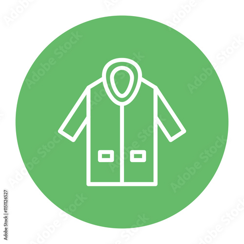 Raincoat icon vector image. Can be used for Monsoon.