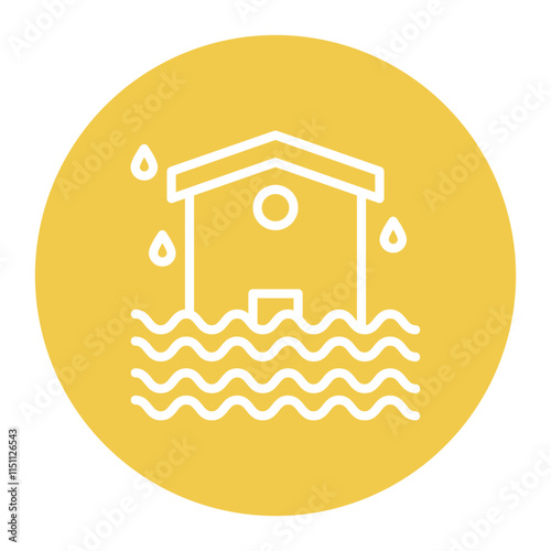 Waterlogged icon vector image. Can be used for Monsoon.