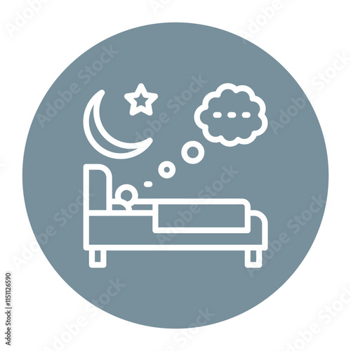 Dreaming icon vector image. Can be used for Time to Sleep.