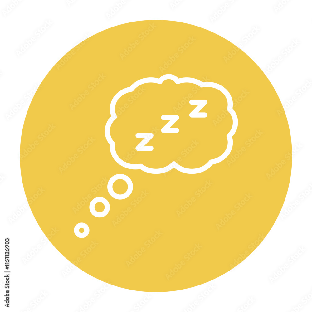 Sleepy Cloud icon vector image. Can be used for Time to Sleep. Sleepy Cloud icon vector image. Can be used for Time to Sleep.