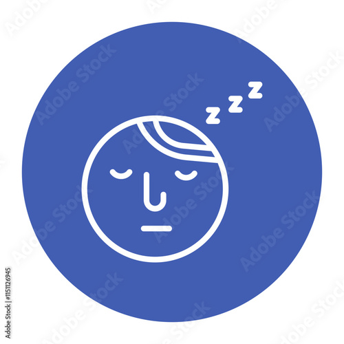 Sleepy Face icon vector image. Can be used for Time to Sleep.