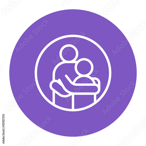 Grandparents Hugs icon vector image. Can be used for Grandparents.