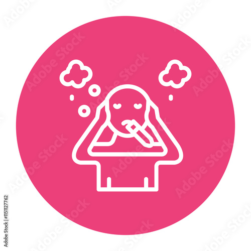 Nicotine Withdrawal icon vector image. Can be used for Quit Smoking.