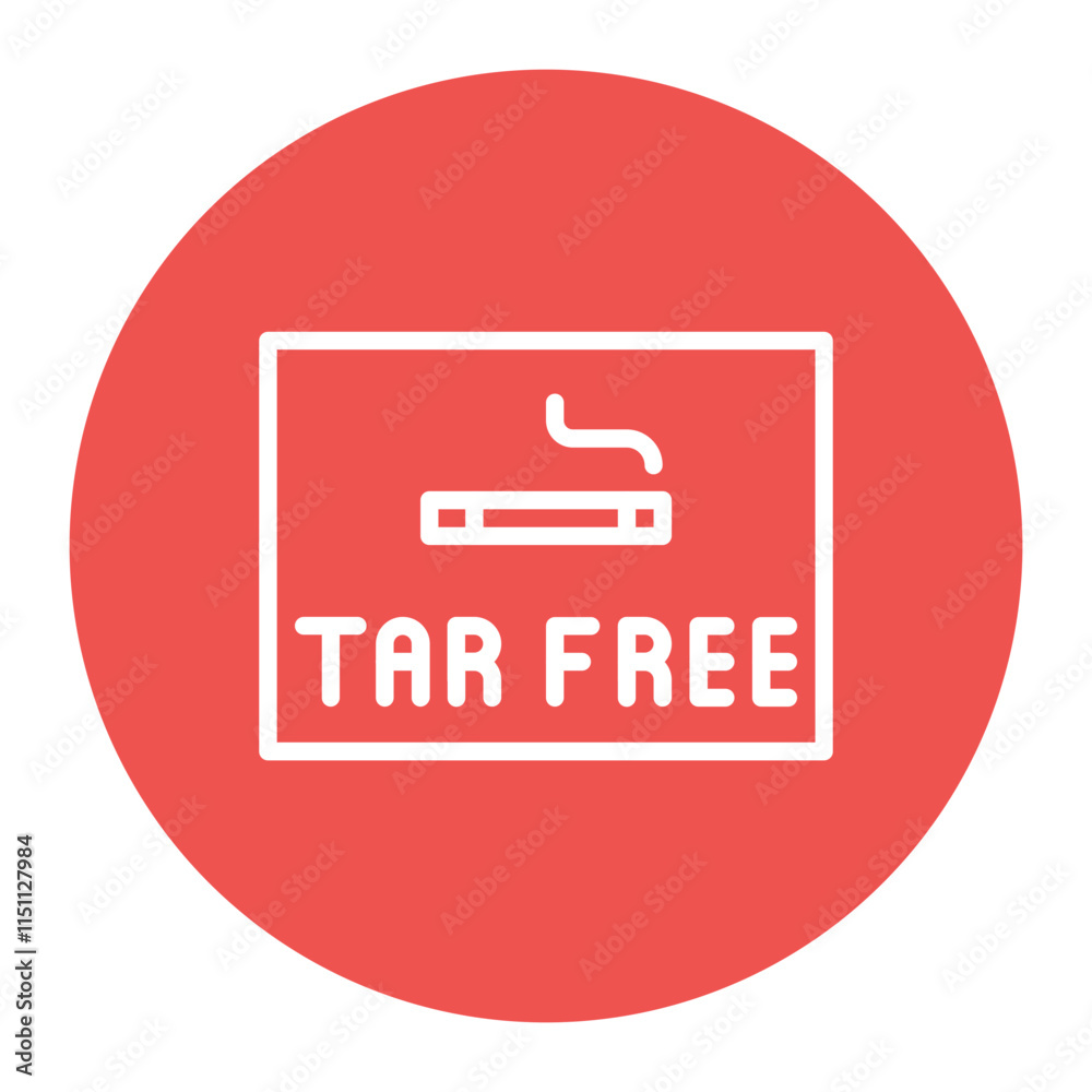 Tar Free icon vector image. Can be used for Quit Smoking. Tar Free icon vector image. Can be used for Quit Smoking.
