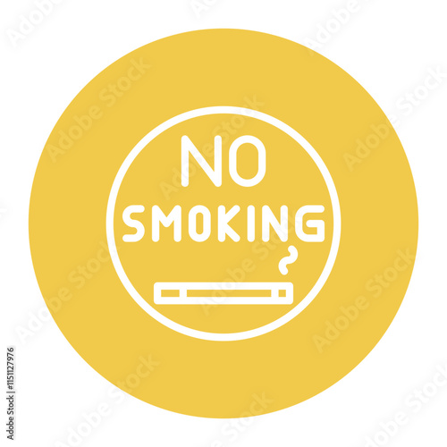 Smoke Free Zone icon vector image. Can be used for Quit Smoking.