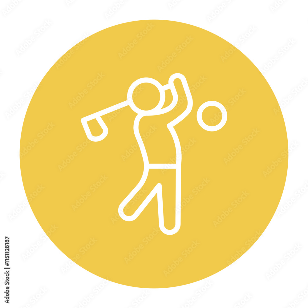 Fototapeta premium Golfing icon vector image. Can be used for Recreations.