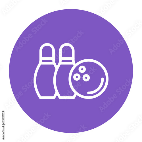 Bowling icon vector image. Can be used for Recreations.