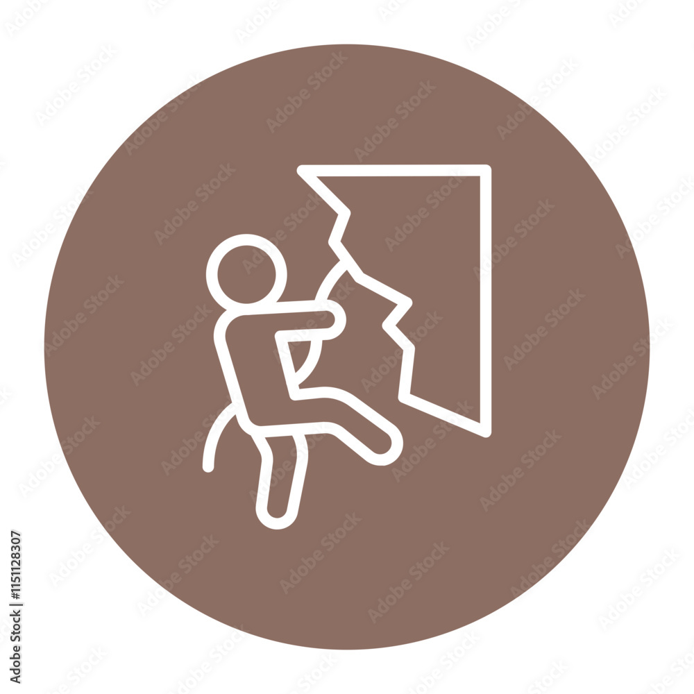 Rock Climbing icon vector image. Can be used for Recreations. Rock Climbing icon vector image. Can be used for Recreations.