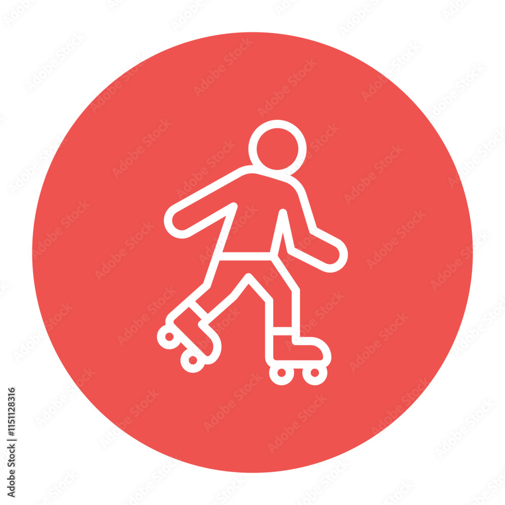 Rollerblading icon vector image. Can be used for Recreations. Rollerblading icon vector image. Can be used for Recreations.