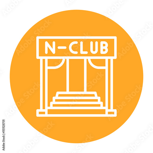Nightclub Entrance icon vector image. Can be used for Nightclub.