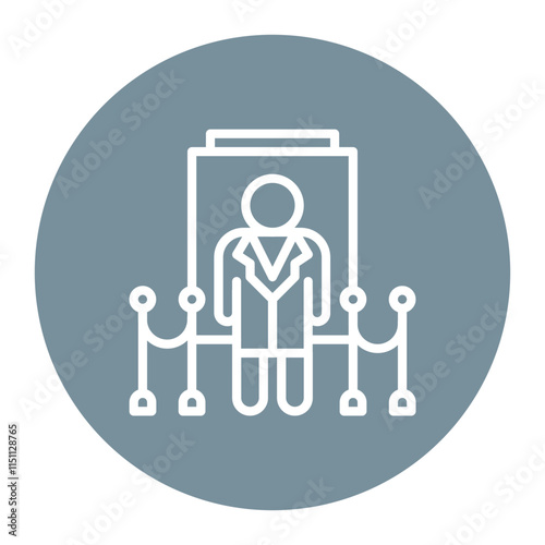 Nightclub Security icon vector image. Can be used for Nightclub.